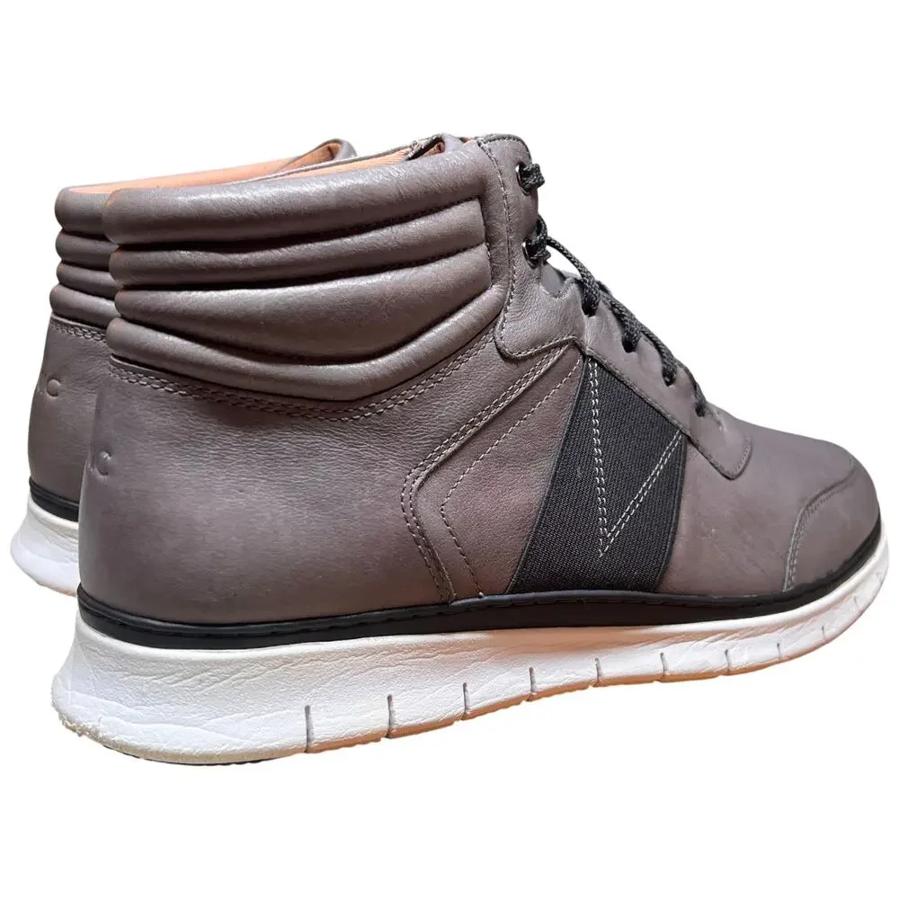 VIONIC Fresh Jamal Men's 13 Charcoal High Top Leather Sneaker Orthotic Shoes